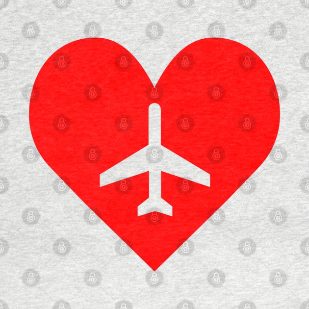 Airport/Airplane Symbol Heart by Vidision Avgeek